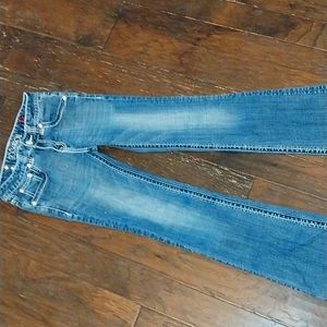 Rock-and-roll bootcut jeans, size 12